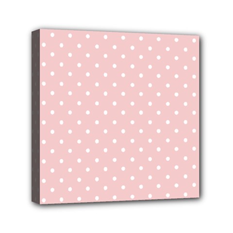 Little  Dots Pink Mini Canvas 6  X 6  (stretched)