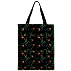 Vintage Jester Floral Pattern Zipper Classic Tote Bag