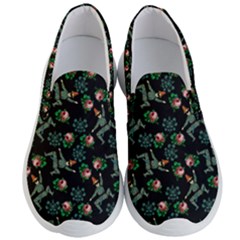 Vintage Jester Floral Pattern Men s Lightweight Slip Ons by snowwhitegirl