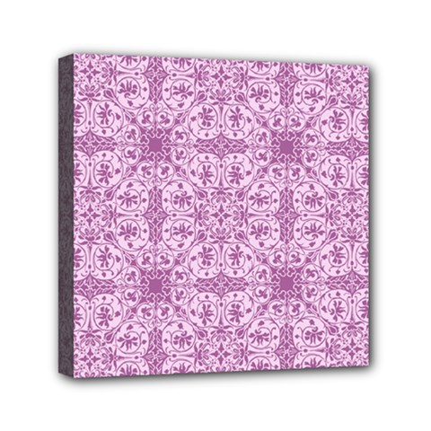 Ornamental Pink Mini Canvas 6  X 6  (stretched)