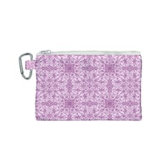 Ornamental Pink Canvas Cosmetic Bag (small)