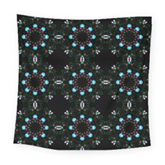 Embroidery Paisley Black Square Tapestry (large)