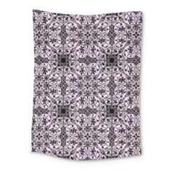 Ornamental Pink Black Medium Tapestry