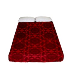 Victorian Paisley Red Fitted Sheet (full/ Double Size)