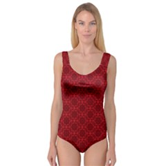 Victorian Paisley Red Princess Tank Leotard 