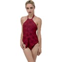 Victorian Paisley Red Go with the Flow One Piece Swimsuit View1