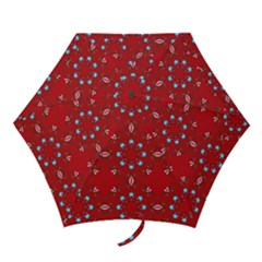 Embroidery Paisley Red Mini Folding Umbrellas