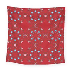 Embroidery Paisley Red Square Tapestry (large)