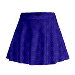 Victorian Paisley Royal Blue Pattern Mini Flare Skirt by snowwhitegirl