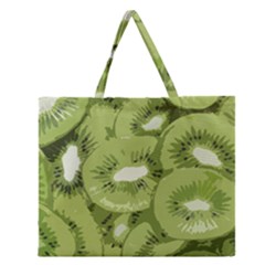 Kiwis Zipper Large Tote Bag