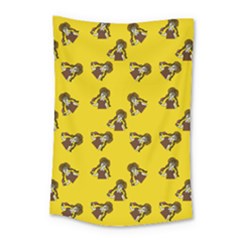 Girl With Popsicle Yello Small Tapestry by snowwhitegirl