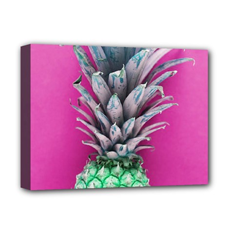 Green Pineapple Deluxe Canvas 16  X 12  (stretched)  by snowwhitegirl