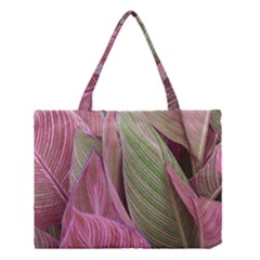 Pink Leaves Medium Tote Bag