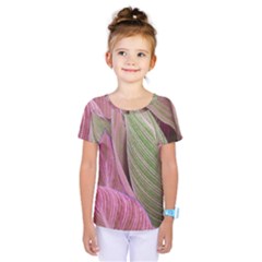 Pink Leaves Kids  One Piece Tee