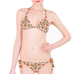 Pink Dot Floral Classic Bikini Set by snowwhitegirl