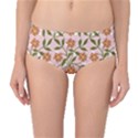 Pink Dot Floral Mid-Waist Bikini Bottoms View1