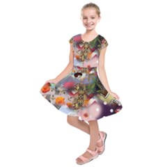 Pattern Patchwork Kids  Short Sleeve Dress by snowwhitegirl