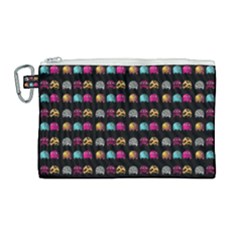 Eighties Bugs Canvas Cosmetic Bag (large) by snowwhitegirl