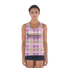 Valentine Hearts Pink Sport Tank Top 