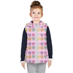 Valentine Hearts Pink Kid s Hooded Puffer Vest by snowwhitegirl