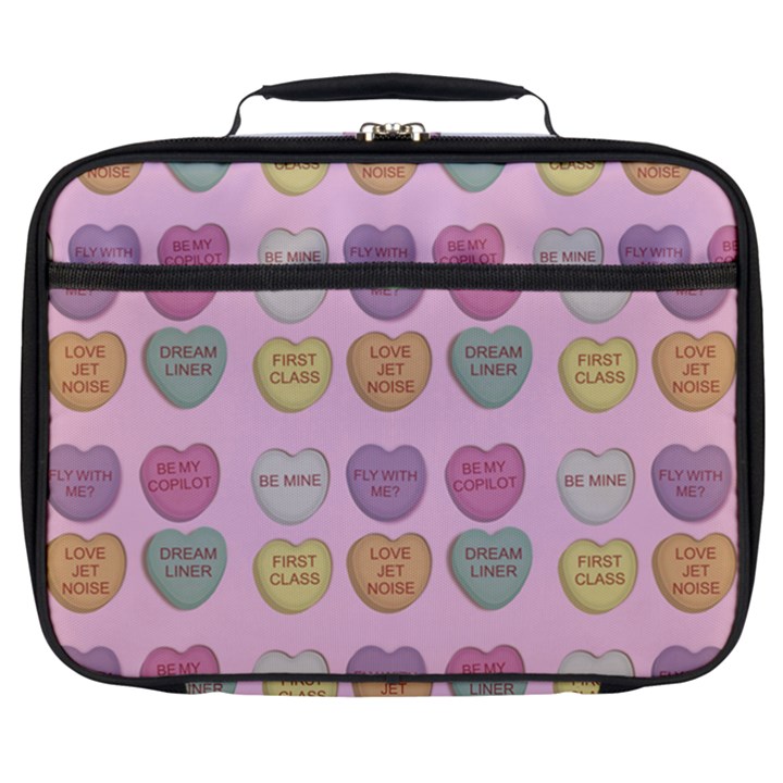 Valentine Hearts Pink Full Print Lunch Bag