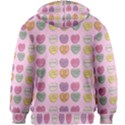 Valentine Hearts Pink Kids Zipper Hoodie Without Drawstring View2