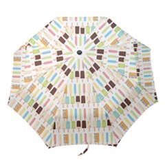 Candy Popsicles White Folding Umbrellas