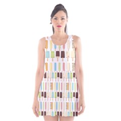 Candy Popsicles White Scoop Neck Skater Dress