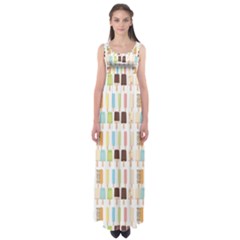 Candy Popsicles White Empire Waist Maxi Dress