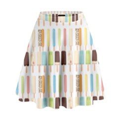 Candy Popsicles White High Waist Skirt