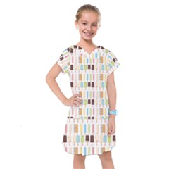 Candy Popsicles White Kids  Drop Waist Dress