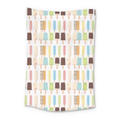 Candy Popsicles White Small Tapestry