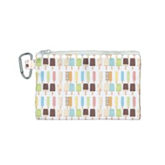 Candy Popsicles White Canvas Cosmetic Bag (small) by snowwhitegirl