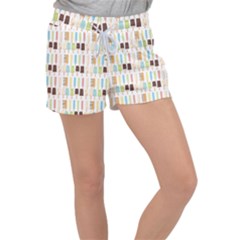 Candy Popsicles White Women s Velour Lounge Shorts