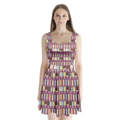 Candy Popsicles Purple Split Back Mini Dress  by snowwhitegirl