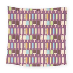 Candy Popsicles Purple Square Tapestry (large)