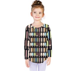 Candy Popsicles Black Kids  Long Sleeve Tee