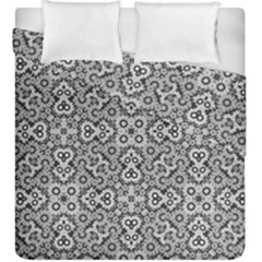 Geometric Stylized Floral Pattern Duvet Cover Double Side (king Size) by dflcprints