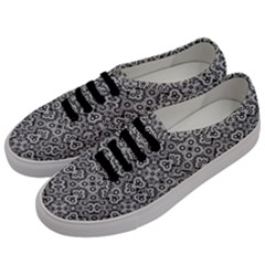 Geometric Stylized Floral Pattern Men s Classic Low Top Sneakers by dflcprints