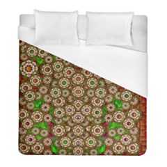 Flower Wreaths And Ornate Sweet Fauna Duvet Cover (full/ Double Size) by pepitasart