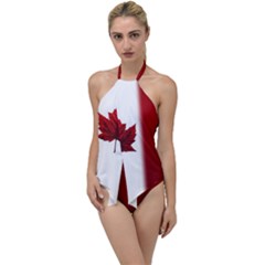  Canada Flag Bathing Suits Go With The Flow One Piece Swimsuit by CanadaSouvenirs