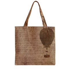 Letter Balloon Zipper Grocery Tote Bag by vintage2030