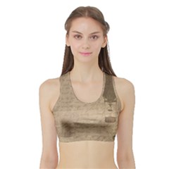 Letter Balloon Sports Bra with Border