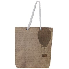 Letter Balloon Full Print Rope Handle Tote (Large)