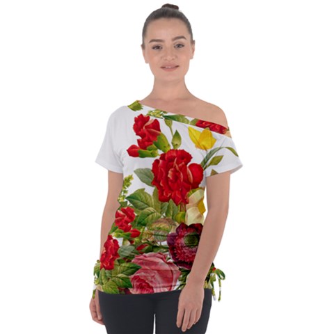 Flower Bouquet 1131891 1920 Tie-up Tee by vintage2030