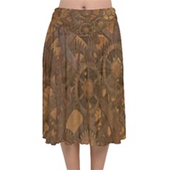 Background 1660920 1920 Velvet Flared Midi Skirt
