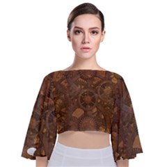 Background 1660920 1920 Tie Back Butterfly Sleeve Chiffon Top