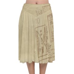 Background 1659638 1920 Velvet Flared Midi Skirt by vintage2030