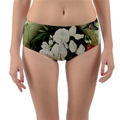 Flowers 1776617 1920 Reversible Mid-waist Bikini Bottoms by vintage2030