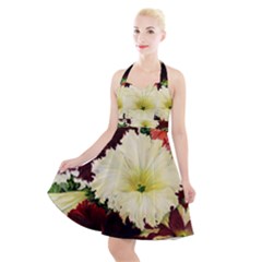 Flowers 1776585 1920 Halter Party Swing Dress  by vintage2030